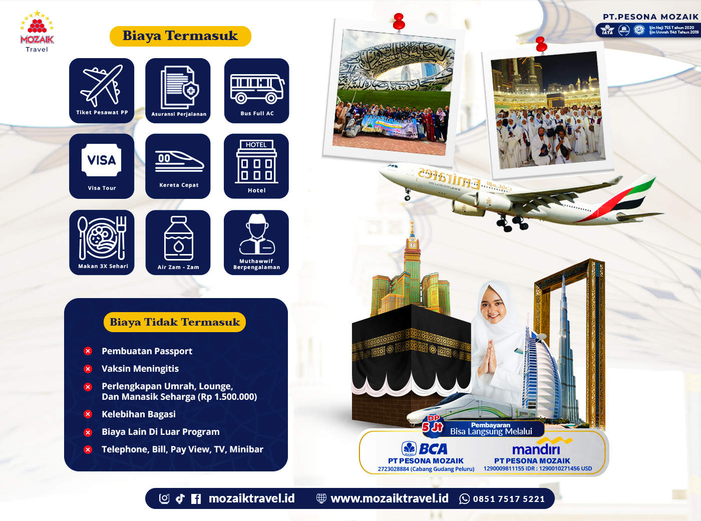 MOZAIK TRAVEL UMRAH PLUS DUBAI 10 HARI 2